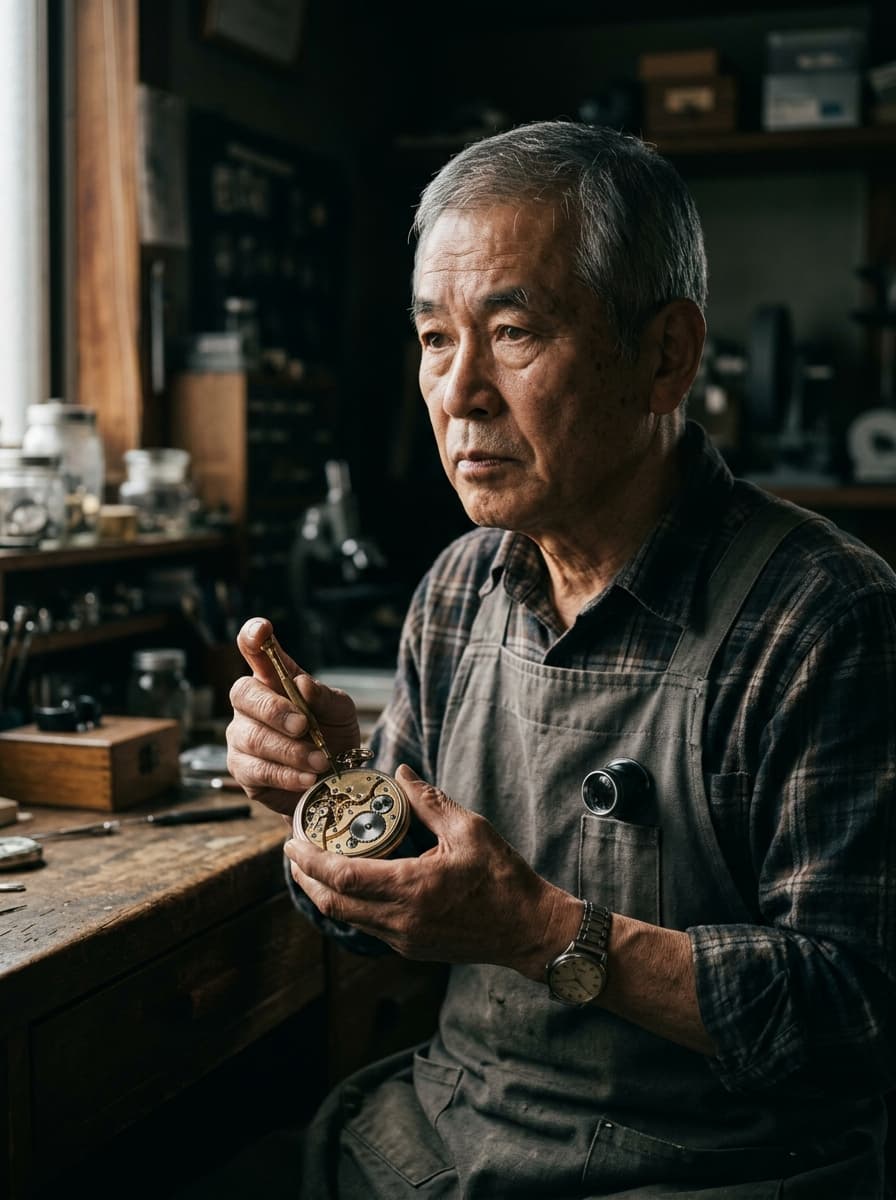 代表技師 山田一徳 — 時計技師歴35年